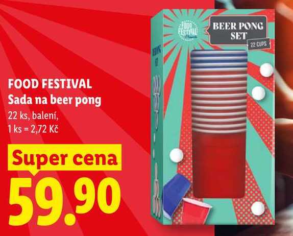 FOOD FESTIVAL Sada na beer pong, 22 ks