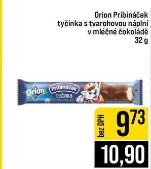 Orion Pribináček tyčinka s tvarohovou náplní v mléčné čokoládě 32 g 