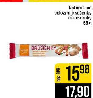 Nature Line celozrnné sušenky různé druhy 65 g