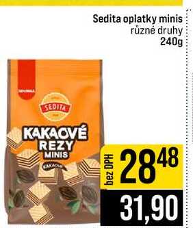 Sedita oplatky minis různé druhy 240g 