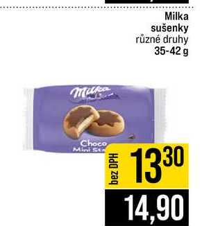 Milka sušenky různé druhy 35-42 g 