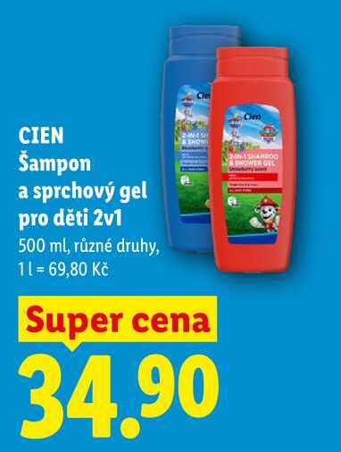 Cien CIEN Šampon a sprchový gel pro děti 2v1, 500 ml