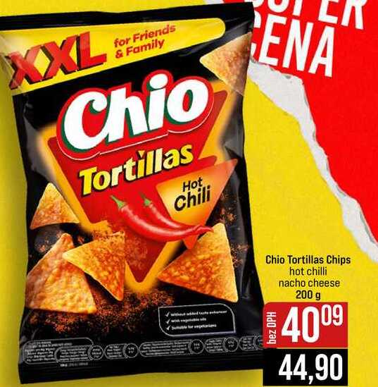 Chio Tortillas Chips hot chilli nacho cheese 200 g
