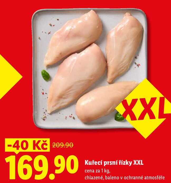 Kuřecí prsní řízky XXL, cena za 1 kg