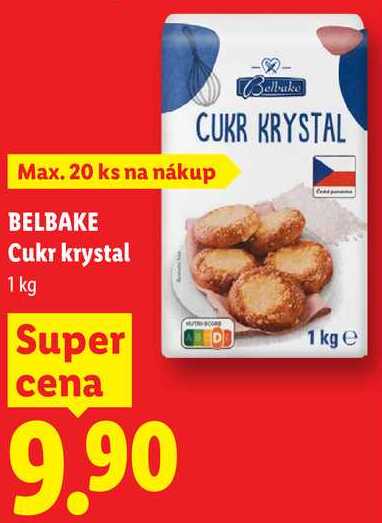 BELBAKE Cukr krystal, 1 kg v akci