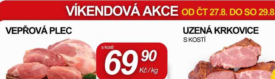 VEPŘOVÁ PLEC s kostí, 1 kg