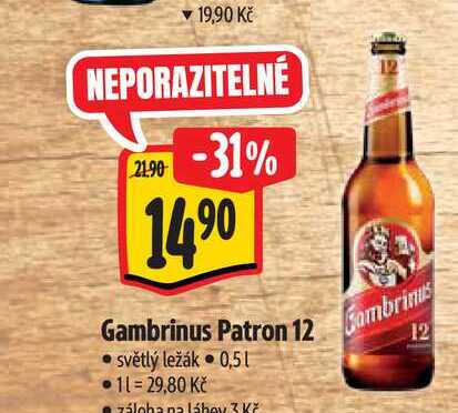 Gambrinus Patron 12 0,5 l