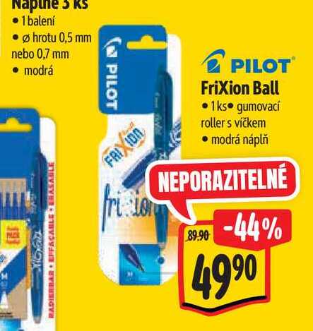   Frixion Ball gumovací roller s víčkem  