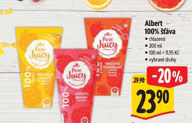  Albert 100% šťáva 200 ml