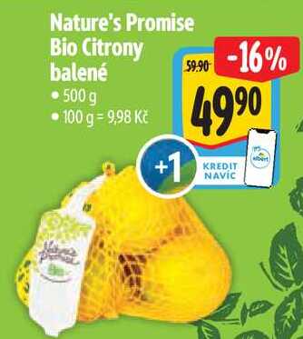 Nature's Promise Bio Citrony balené, 500 g