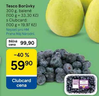 Tesco Borůvky, 300 g, balené 