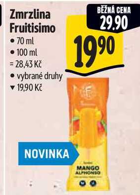 Zmrzlina Fruitisimo, 70 ml 