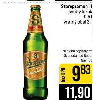 Staropramen 11 světlý ležák 0,5l