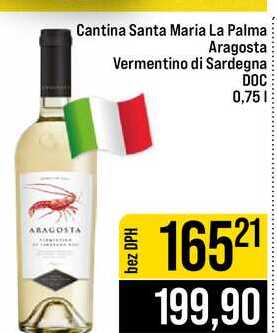 Cantina Santa Maria La Palma Aragosta Vermentino di Sardegna DOC 0,75l