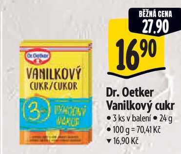 Dr. Oetker Vanilkový cukr 3 ks, 24 g