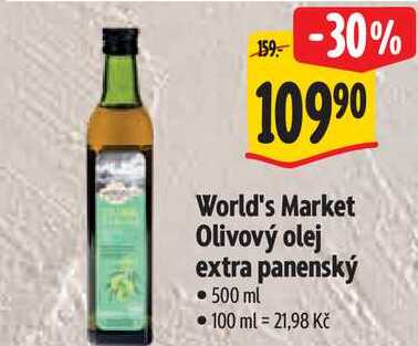 World's Market Olivový olej extra panenský, 500 ml 