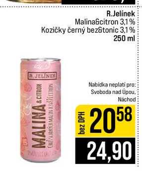 Malina&citron 3,1% Kozičky černý bezâtonic 3,1% 250 ml 