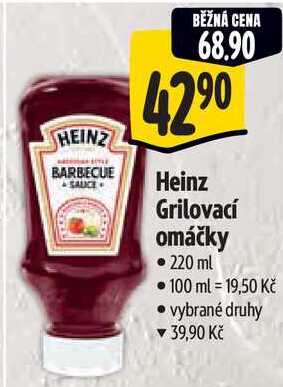 Heinz Grilovací omáčky, 220 ml 