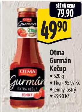Otma Gurmán Kečup, 520 g