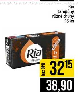 Ria tampóny různé druhy 16 ks
