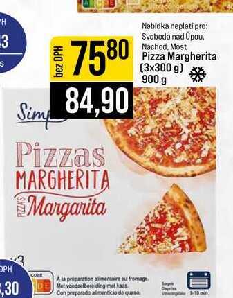 Pizza Margherita (3x300 g) 900 g