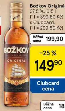 Božkov Originá 37.5%, 0.5 l
