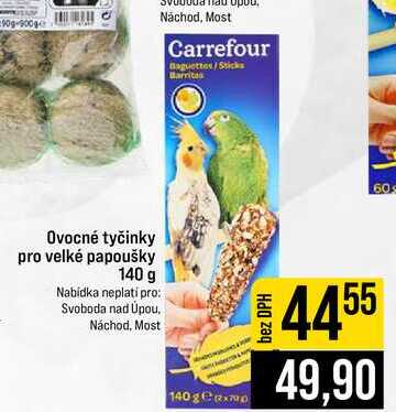 Ovocné tyčinky pro velké papoušky 140 g