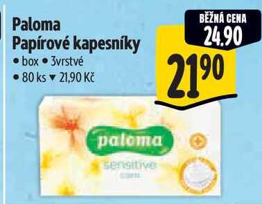 Paloma Papírové kapesníky, 80 ks