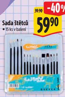 Sada štětců, 15 ks
