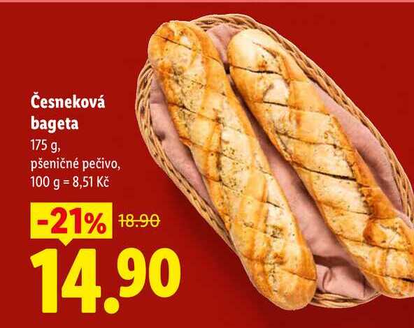  Česneková bageta, 175 g