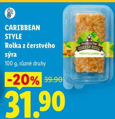 CARIBBEAN STYLE Rolka z čerstvého sýra, 100 g