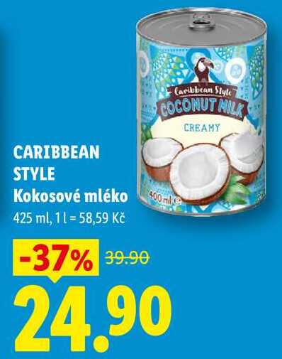 CARIBBEAN STYLE Kokosové mléko, 425 ml