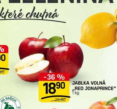 JABLKA VOLNÁ ,,RED JONAPRINCE" 1 kg
