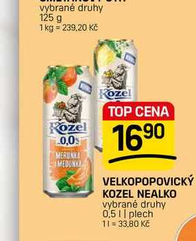 VELKOPOPOVICKÝ KOZEL NEALKO vybrané druhy 0,5 || plech 