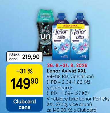 Lenor Aviváž XXL, 94-118 PD, více druhů  