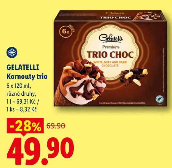 GELATELLI Korouty trio, 6x 120 ml