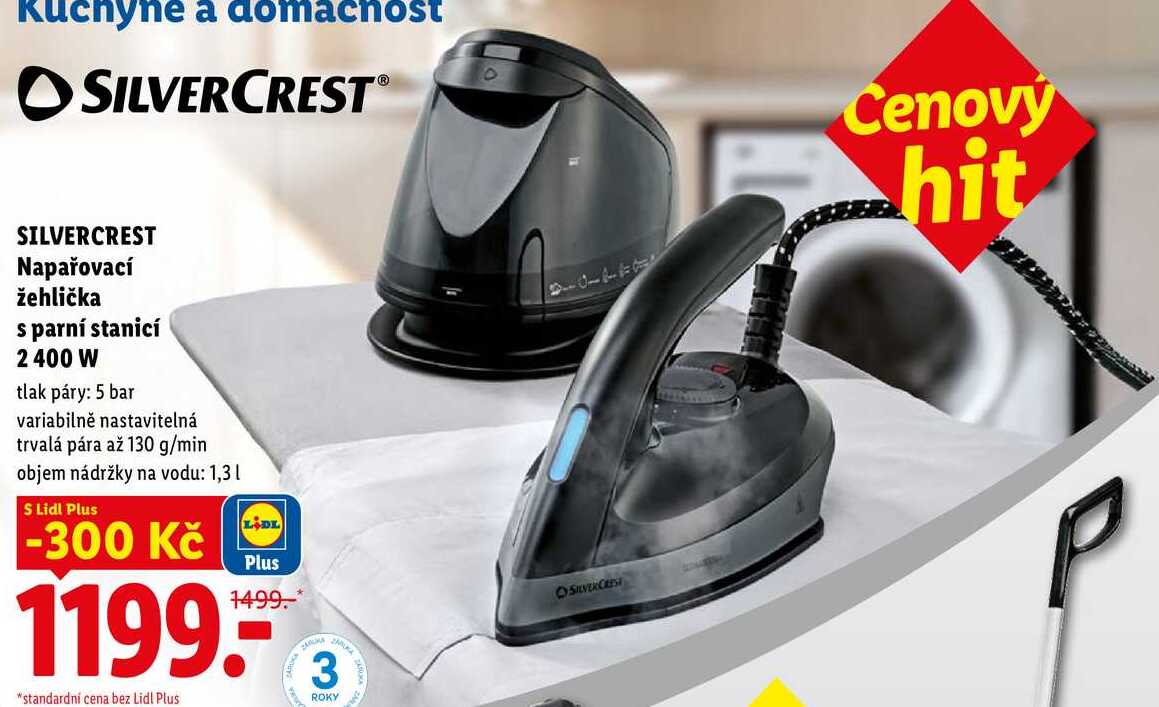 SILVERCREST Napařovací žehlička s parní stanicí 2 400 W 