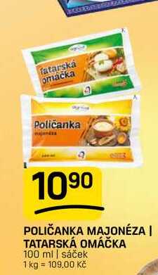 POLIČANKA MAJONÉZA | TATARSKÁ OMÁČKA 100 ml | sáček