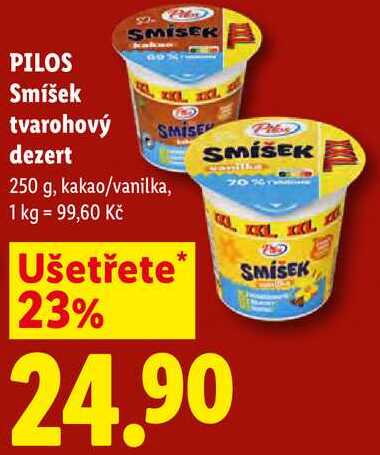 PILOS Smíšek tvarohový dezert, 250 g 