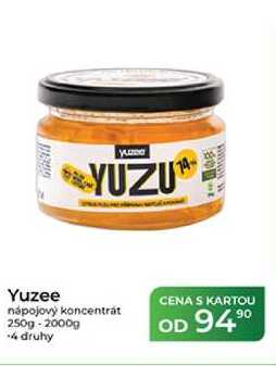 Yuzee nápojový koncentrát 250g-2000g -4 druhy