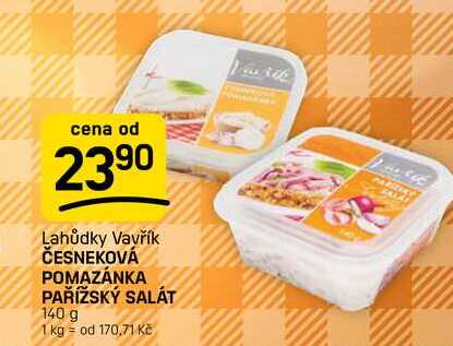ČESNEKOVÁ POMAZÁNKA, PAŘÍŽSKÝ SALÁT 140 g
