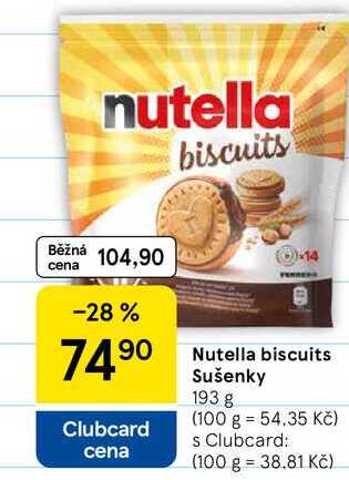 Nutella biscuits sušenky, 193 g