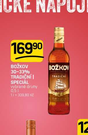 BOŽKOV 30-33% TRADIČNÍ | SPECIÁL vybrané druhy 0,5l