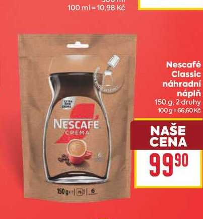 Nescafé Classic náhradní náplň 150 g