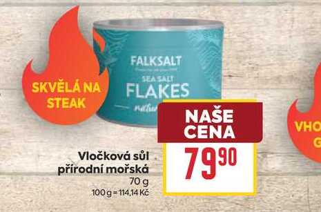 Vločková sůl přírodní mořská 70 g