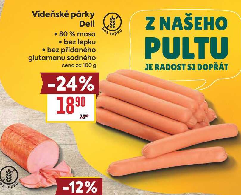 Vídeňské párky Deli 100g