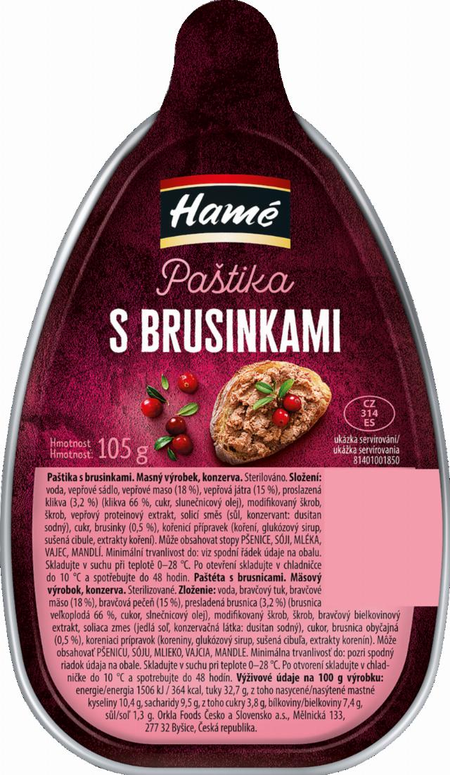 Hamé Paštika s brusinkami