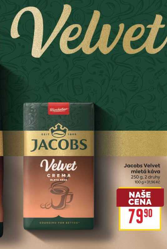 Jacobs Velvet mletá káva 250 g