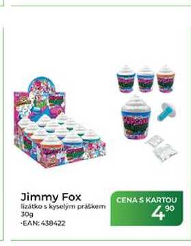 Jimmy Fox lízátko s kyselým práškem 30g