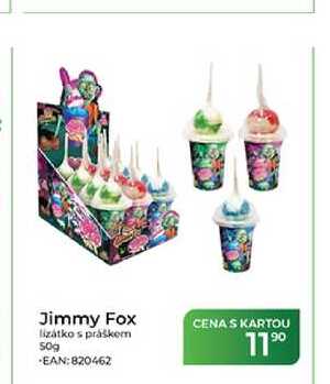 Jimmy Fox lízátko s práškem 50g